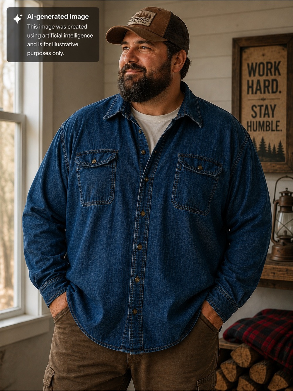 Wrangler Denim Button Down Shirt